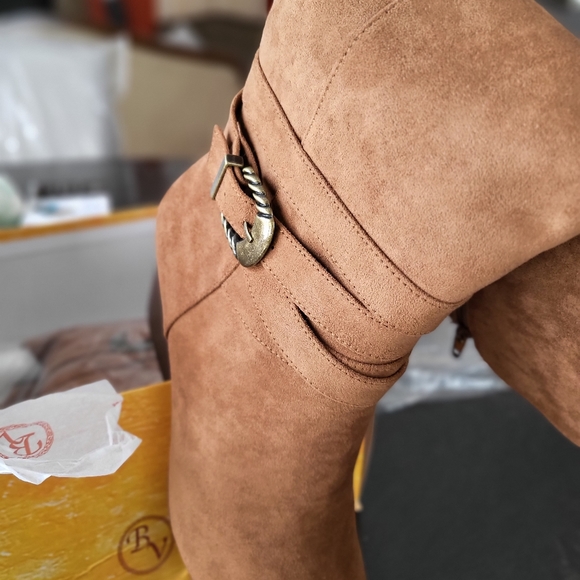 Bella-Vita Suede Leather Tall Boots - Picture 3 of 7